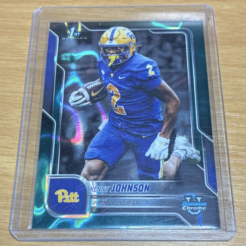 Topps 2025 Bowman University Chrome Kenny Johnson 1st Bowman RC #87 Pitt