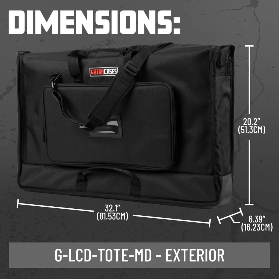 Bolsa de mano acolchada de nailon Gator para transportar pantallas LCD, monitores Foto 4 de 4