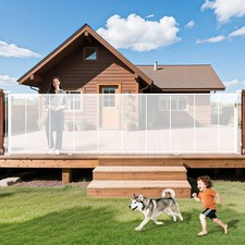 275" Retractable Baby Gates Dog Gate Extra Wide, 52" Tall Child Pet Safety Ga...