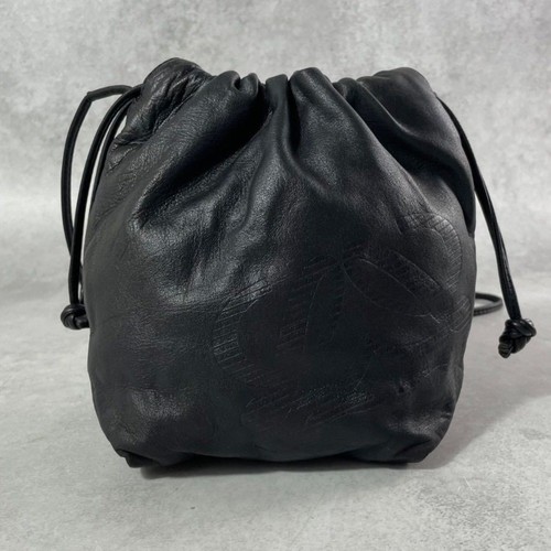 LOEWE Anagram Nappa Leather 2-Way Shoulder Bag Handbag Black Japan
