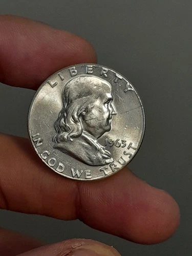 1963- P Franklin Half Dollar BU
