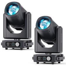 2x 345W 17R Moving Head Light Prism Gobo Beam Stage Spot Lighting Disco w/Case
