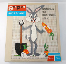 Vintage 1960 Tupper Toys Snapics BUGS BUNNY Mosaic Tile Art Building Toy Set NEW