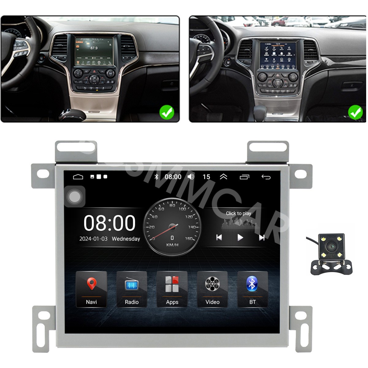Fit For Jeep Grand Cherokee 2014-2022 Radio Android 13 GPS Stereo 4+32G Camera