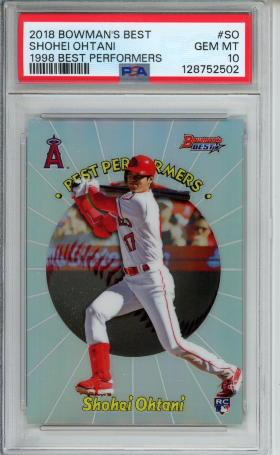 大谷翔平 2018 Bowman's Best 1998 Performers Shohei Ohtani 2018 Bowman's Best #98BP-SO 1998 Best Performers
