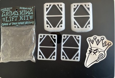 GRINDKING LIFT KIT Blöcke seltene 80er Jahre Setzstufen Kunststoff in weiß blickdicht