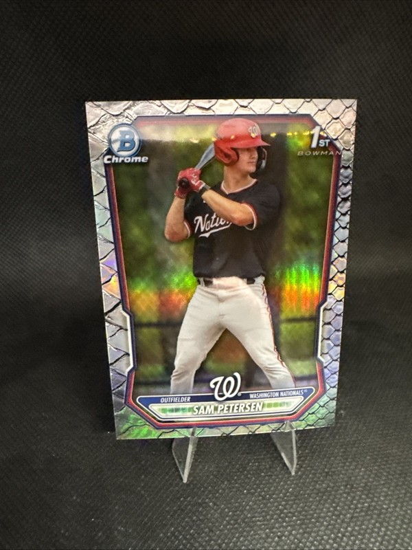 2026 Bowman Chrome Sam Petersen 1st Reptilian Refractor #BCP-122 Nationals