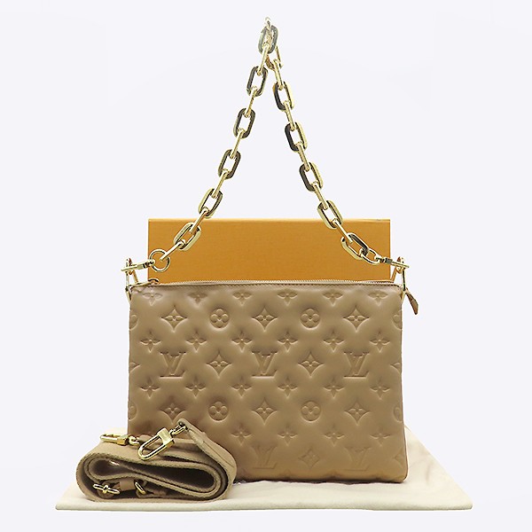 Louis Vuitton M57791 Camel Beige Coussin PM Chain Shoulder Bag + Strap 2-Way