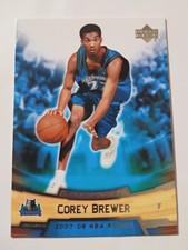 Corey Brewer Rookie Card 2007-08 Upper Deck Card #3. rookie card picture