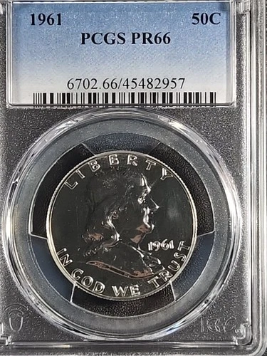 1961 U.S. Franklin Half Dollar - silver - PROOF 66 (PCGS)   stk#2957