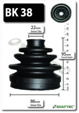 CV Joint Boot BK38 Shaftec C.V. Driveshaft Gaiter Genuine Top Quality Guaranteed