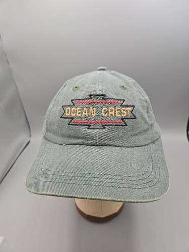 Vintage Ocean Crest Green Aztec Adj Hats Script Adjustable Dad Cap