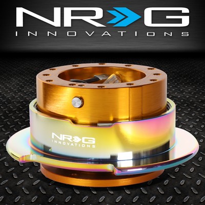 NRG 6-BOLT ALUMINUM STEERING WHEEL QUICK RELEASE GEN 2.5 ROSE GOLD/NEO CHROME