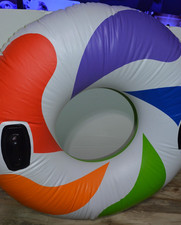 Vintage 1992 The Wet Set by Intex 48 Inch Color Whirl Tube Float