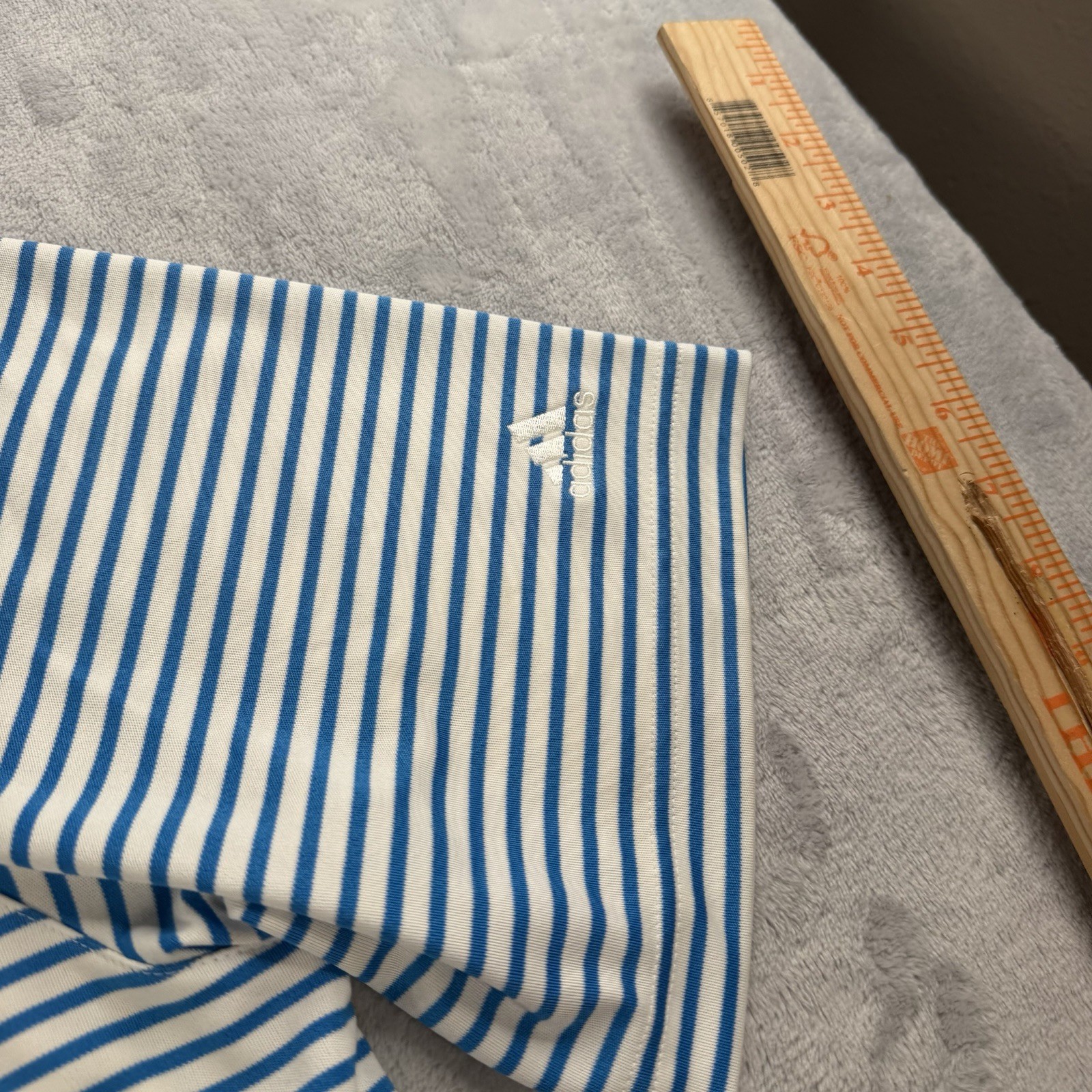 Pinehurst By Adidas Shirt Mens XL Blue Striped Golf Polo Performance Stretch thumbnail 3