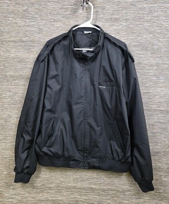Vintage Members Only Classic Bomber Jacket Mens Size XL Long Black Bomber/Racer 