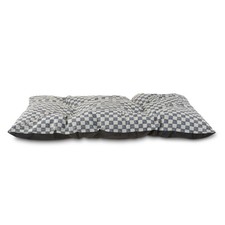 Black White Check Tufted Pillow Dog Bed Medium Size 35x27 Inch Vibrant Life