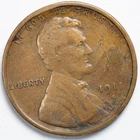 1911-S Lincoln Wheat Penny Cent San Francisco Mint Fine (F) Details