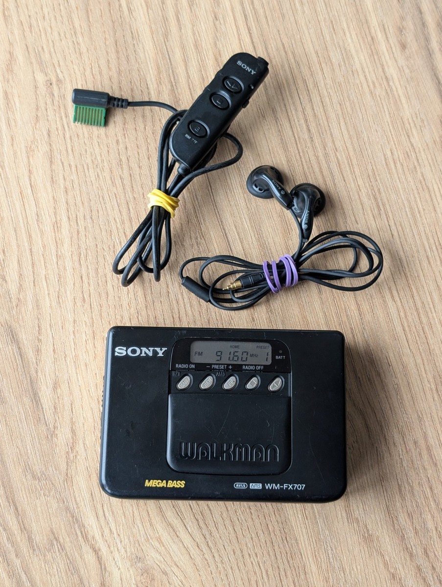 Sony WM-FX707 Radio Walkman Black Cassette Player W/ Remote
