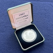 1997 BRITANNIA 1OZ ONE OUNCE SILVER PROOF COIN FIRST YEAR 0.958 ROYAL MINT 2E828