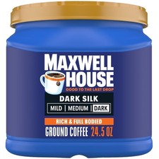 Dark Roast Ground Coffee, Rich and Bold Flavor, 24.5 Ounce Resealable Canister