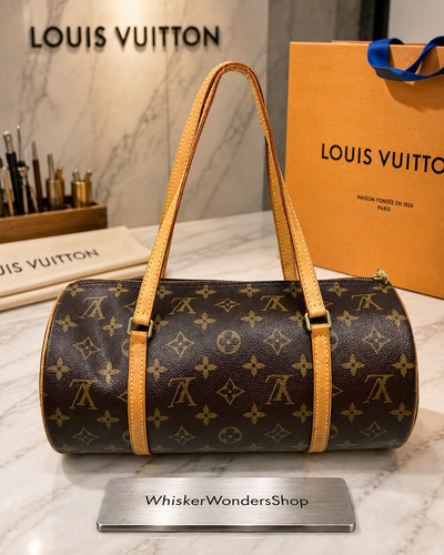 LOUIS VUITTON Papillon 30 M51385 Monogram Canvas Handbag Brown Vintage LV