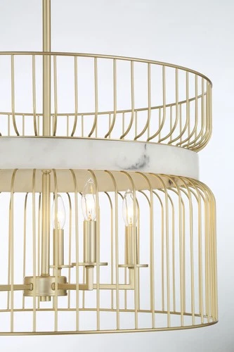 Minka Lavery 3395 Park Slope 5 Light 25"W Multi Light Pendant - Nouveau Gold - Picture 11 of 11