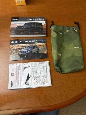 2021 Jeep Wrangler Owners Manual With Case & Navigation Hybrid 4xe Set MINT
