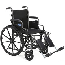 Invacare Folding Wheelchair with 16" Seat, Legrest, Footrests- Black