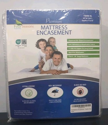 Four Seasons Essentials Premium Mattress Encasement - Size TwinXL - New