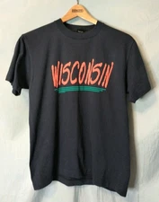 1992 Vintage SCREEN STARS Wisconsin Graphic Singlestitch T-Shirt Sz L
