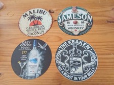4 Various Spirits Drink Plaques 200mm Round