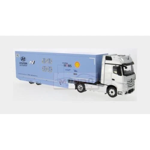 1:43 IXO Mercedes Benz Actros Mp4 1851 Truck Car Hyundai Team 2024 TTR036.22 - Immagine 2 di 2