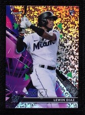 2021 Topps Finest Rose Gold Mini-Diamond Refractor 13/50 Lewin Diaz #56 uk2