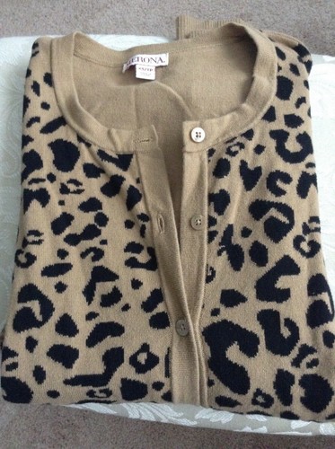 Merona cardigan sweater leopard tan 