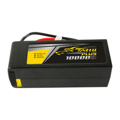 Tattu Plus 22.2V 25C 10000mAh 6S Lipo Smart Battery Pack EC5 Plug (New Version)