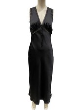 Maisie Dress Black Lace Trim UK 10 Recycled Polyester 1 PVT001