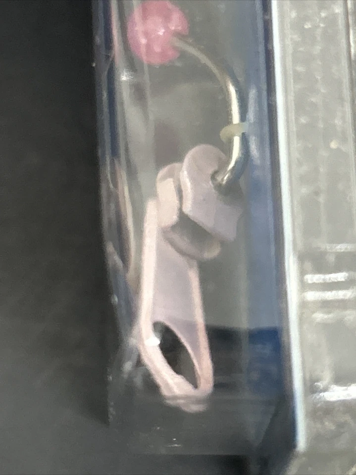 Anillo ombligo cremallera tono carne acero quirúrgico por joyería corporal R20 Foto 3 de 4