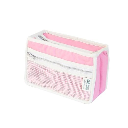 Organic Cotton Canvas Padded Toiletry, Cosmetic, Travel Bag - Pink Padded Bag