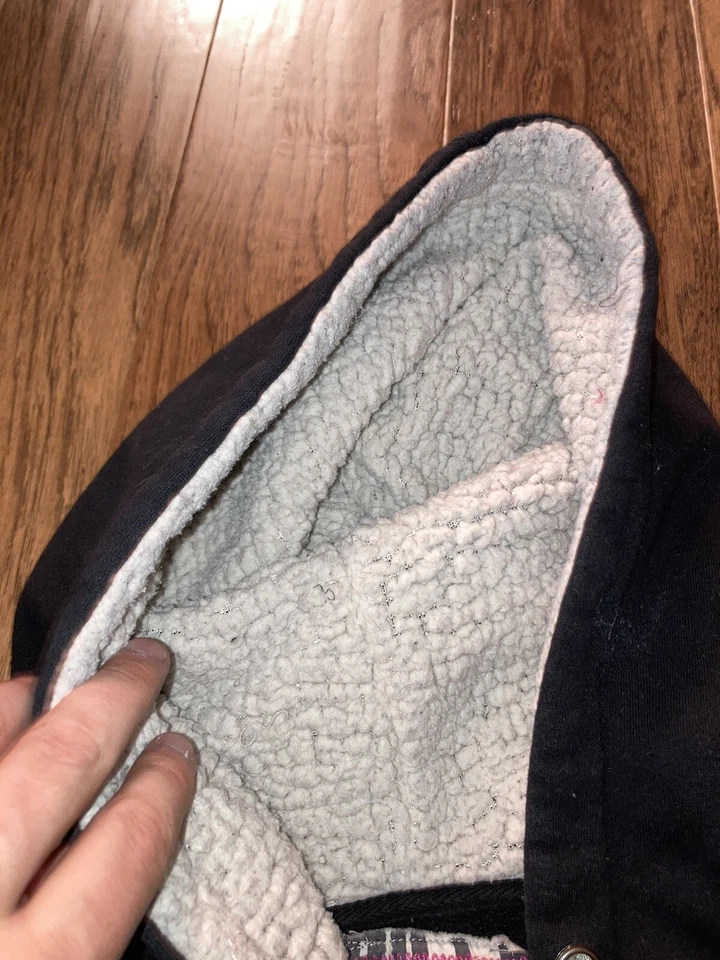 Billabong Hoodie Full Zip Sweatshirt Size Large Women's Black Pullover VTG Y2K - Image 4 of 4