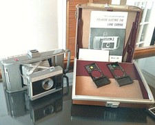 Vintage Polaroid J66 Electric Eye Land Camera w/Original Leather Case and Manual