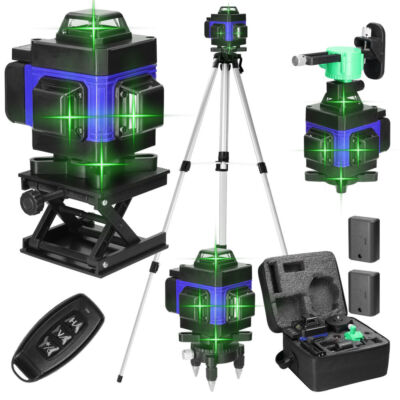 Laser Level Grün Rotationslaser 4X360° Laser 4D 16Linien wasserwaage mit Stativ