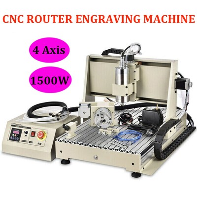 USB 4Achse 1500W VFD CNC 6040 Router Graviermaschine Fräsmaschine Metal Engraver