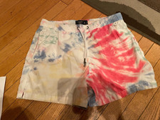 Abercrombie  Fitch mens fully lined swimsuit trunks medium M tie dye