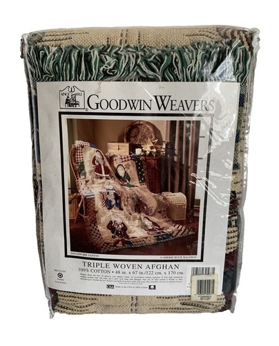 希少 Goodwin Weavers ヴィンテージラグ テニス柄 USA製 タグ Vintage 90s Goodwin Weavers Throw Blanket 64x48” Tapestry Tennis