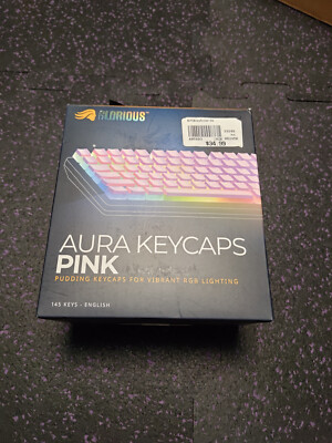 145 Pink Theme PBT Pudding Keycap Set, Shine Through, double shot