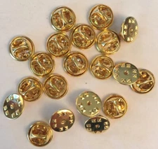 Brass Clutch Clasp Butterfly Military Pin Backs Guards Gold  20pk