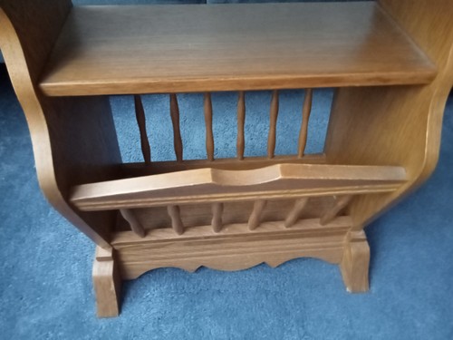 Tavolo tavolino vintage portagiornali coffee table Mid Century ripiano - Foto 5 di 15