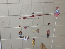 Vintage Raggedy Ann  Andy 1972 Baby Crib Mobile Bobbs-Merrill Co.