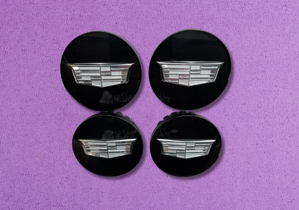 Juego de 4 tapas centrales negras para rueda Cadillac 9597375 ATS CTS CT6 XT5 15-20 Foto 2 de 4